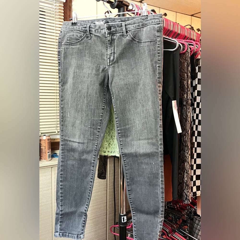gray mid rise jeggings sz 10